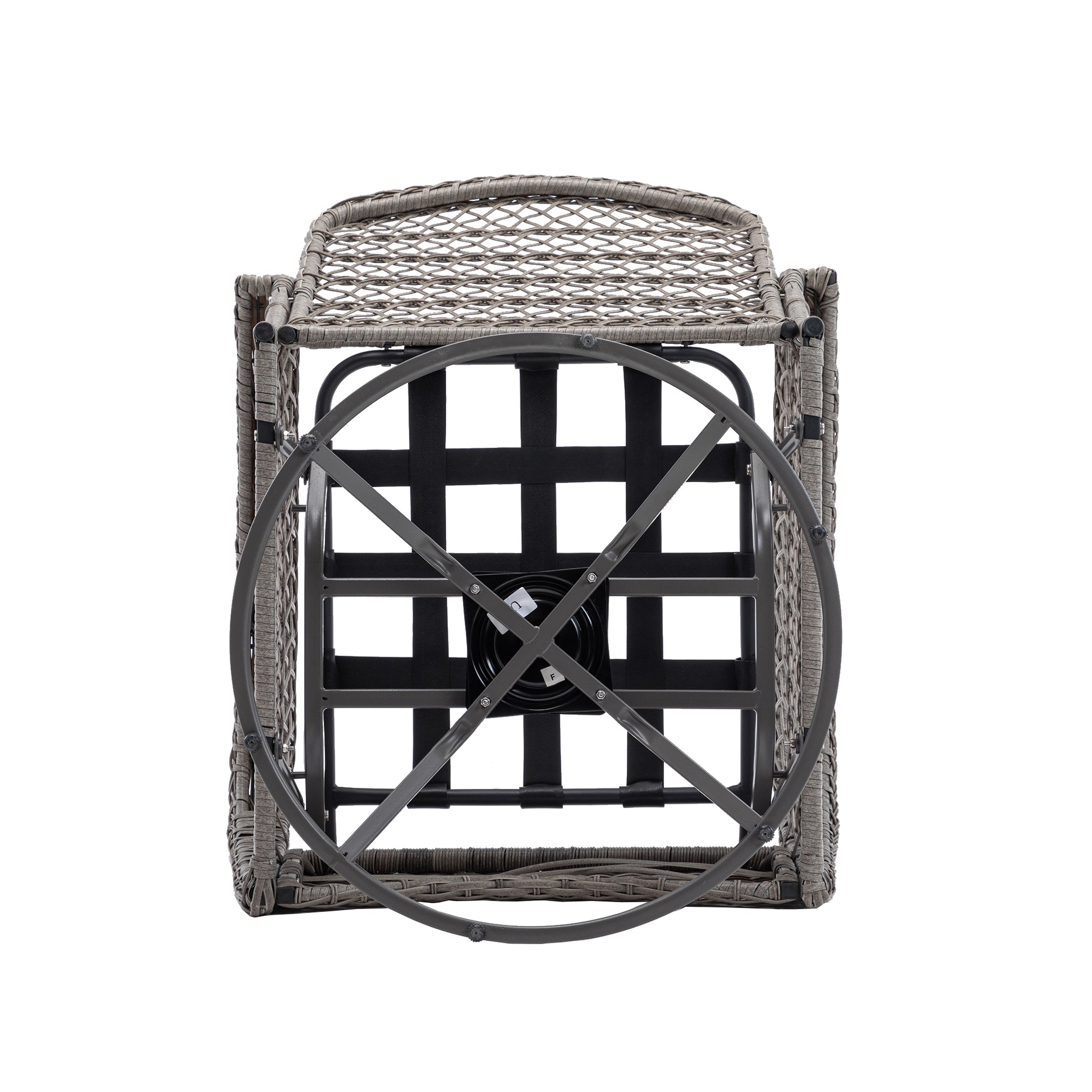 3 Pieces Outdoor Swivel Rocker Patio Chairs, 360 Degree Rocking Patio Conversation Set With Thickened Cushions And Glass Coffee Table For Backyard, Navy Blue Navy Blue Steel