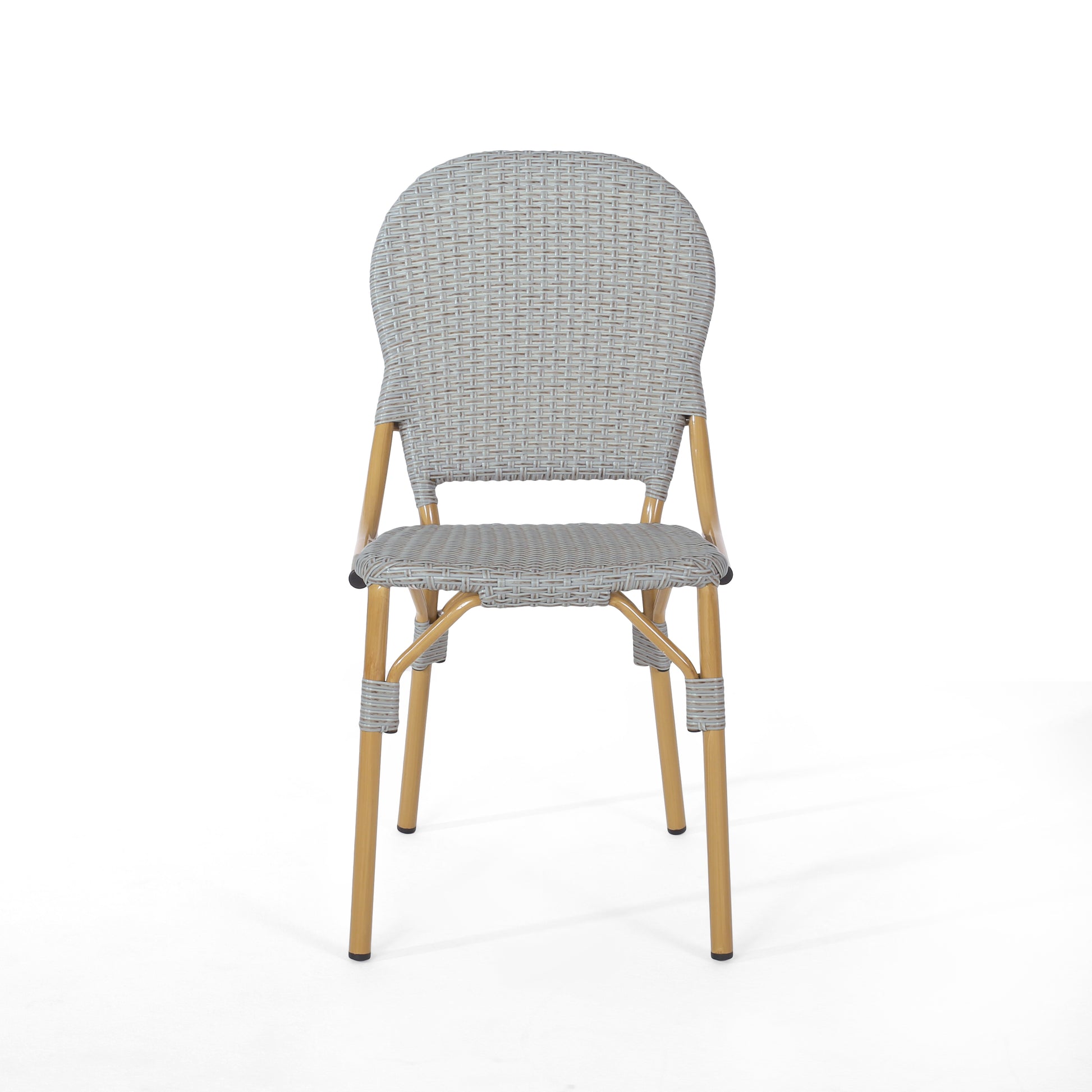 Arthur French Bistro Chair Natural & Light Brown Aluminium