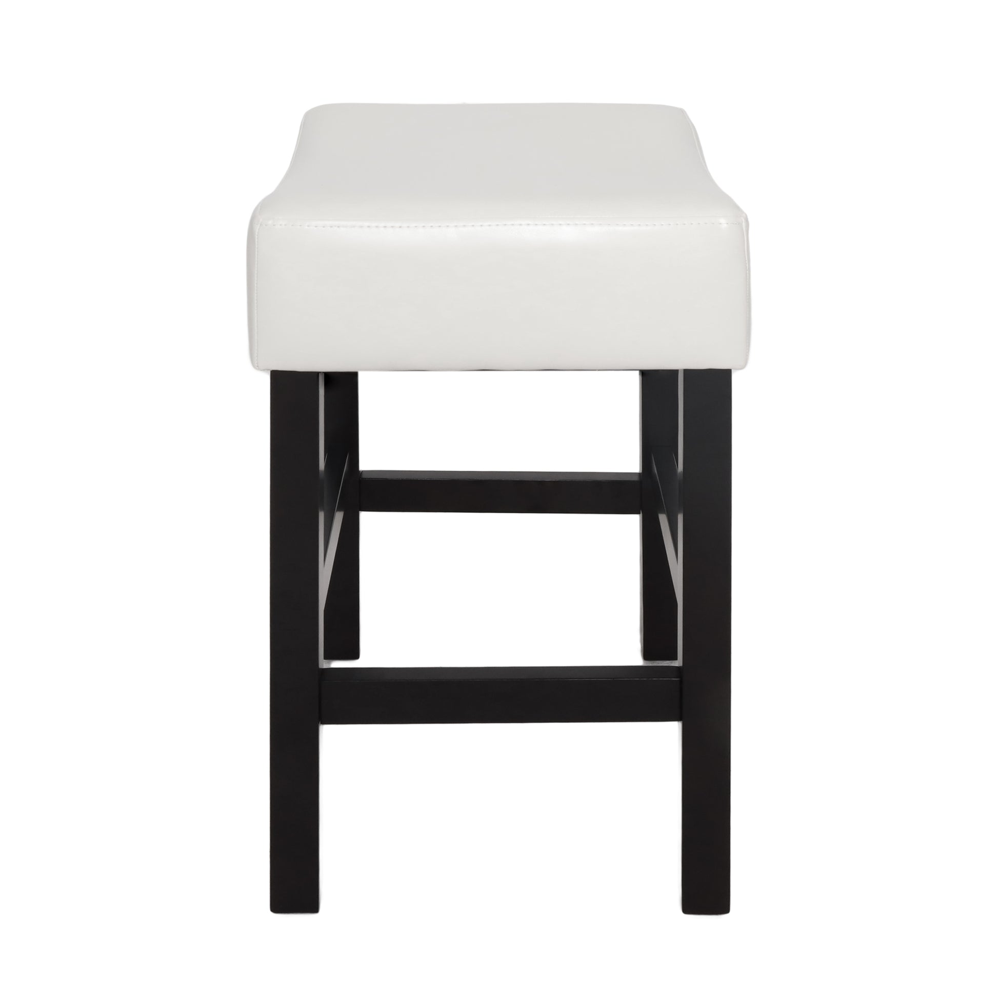 Zuma Kd Backless Counter Stool Ivory Leather