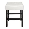 Zuma Kd Backless Counter Stool Ivory Leather