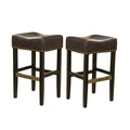 Old Sku: 74515.00 30 Inch Backless Brown Leather Counter Stool Set Of 2 Brown Set Of 2 Leather