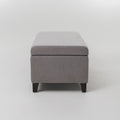 Selma Storage Ottoman V2 Light Grey Fabric