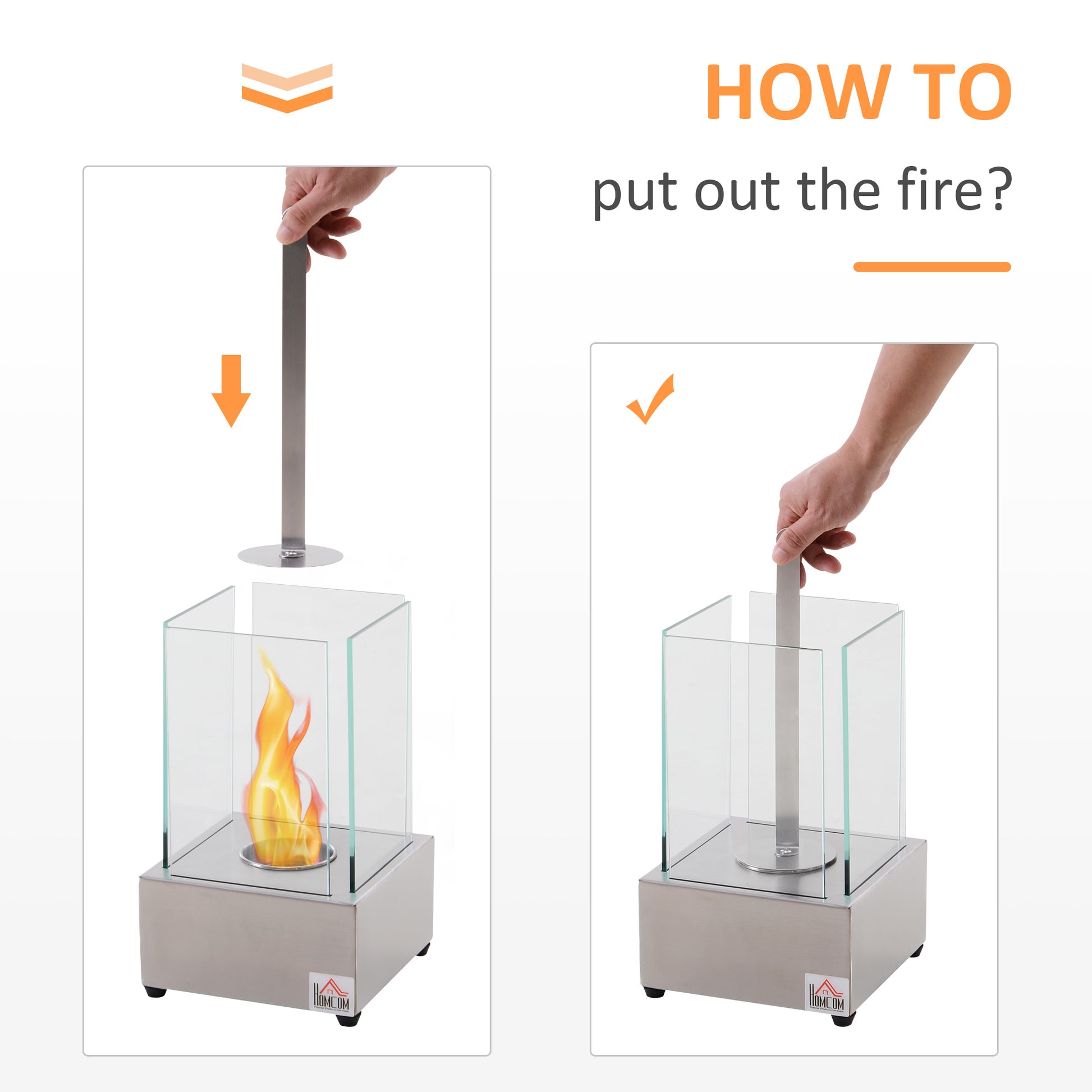 Ethanol Fireplace, 7.75" Tabletop 0.10 Gal Stainless Steel 160 Sq. Ft., Burns Up To 2 Hours, Silver Silver Stainless Steel