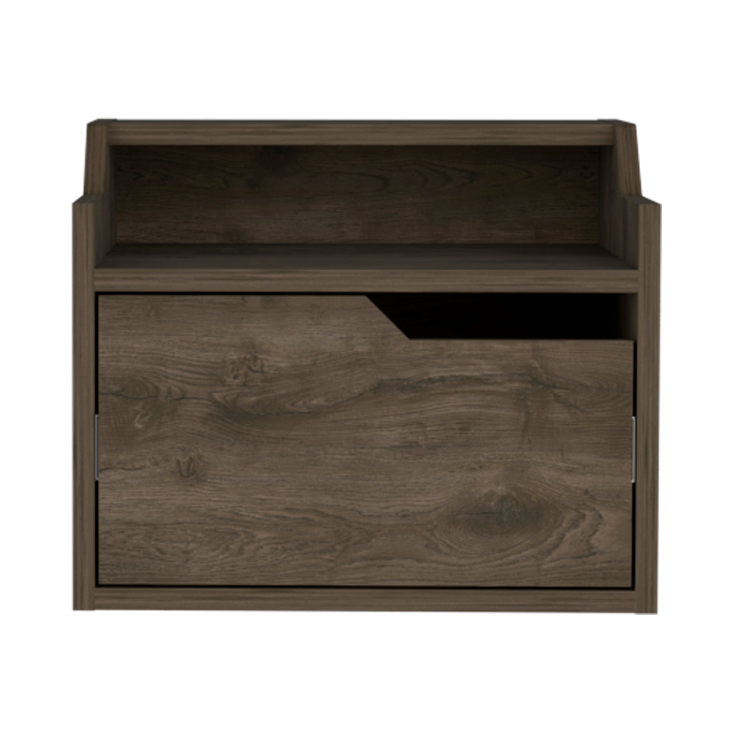 Floating Nightstand Chester, Bedroom, Dark Brown Dark Brown Particle Board Engineered Wood