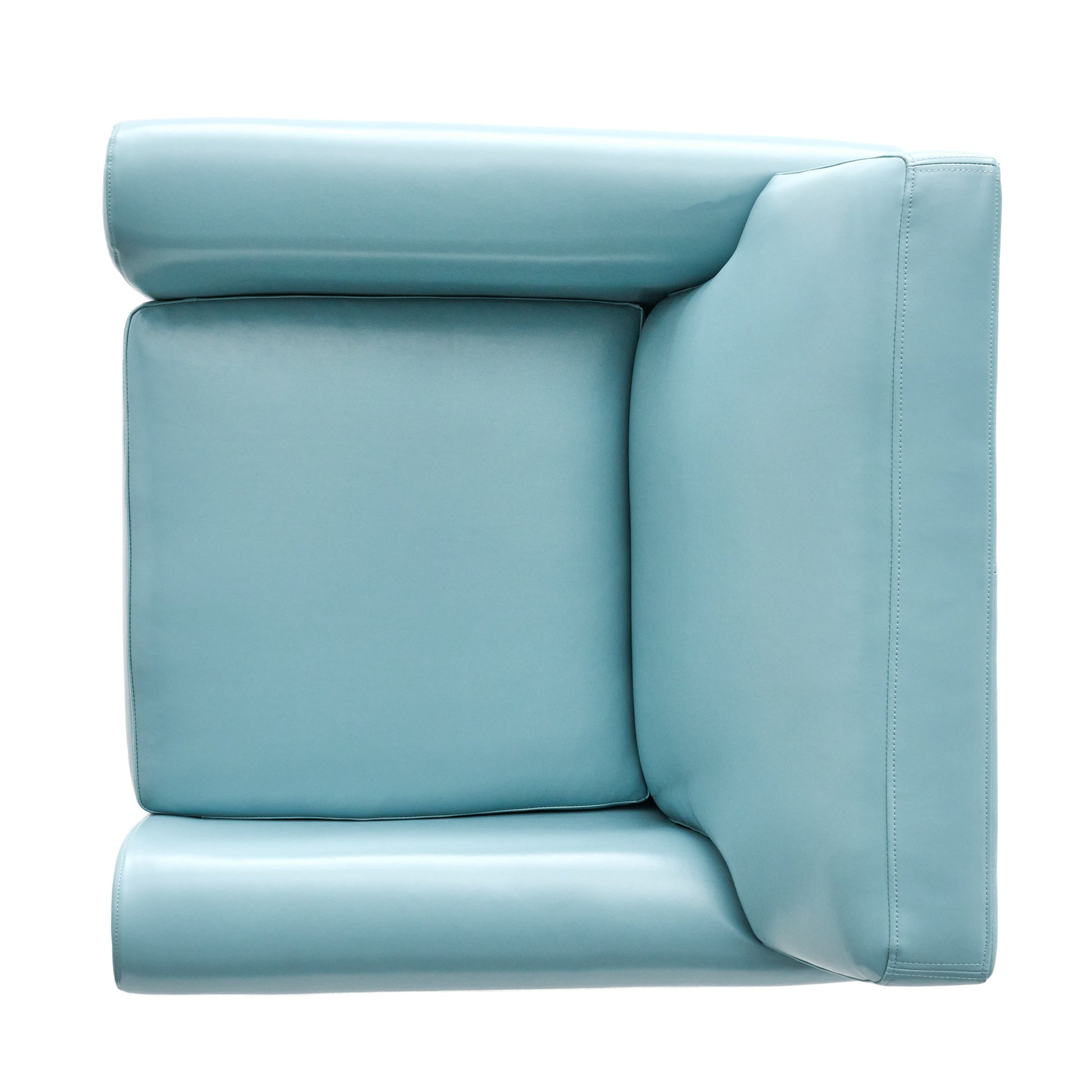 Yonkers Club Chair Teal Blue Leather