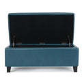 Storage Ottoman Teal Pu