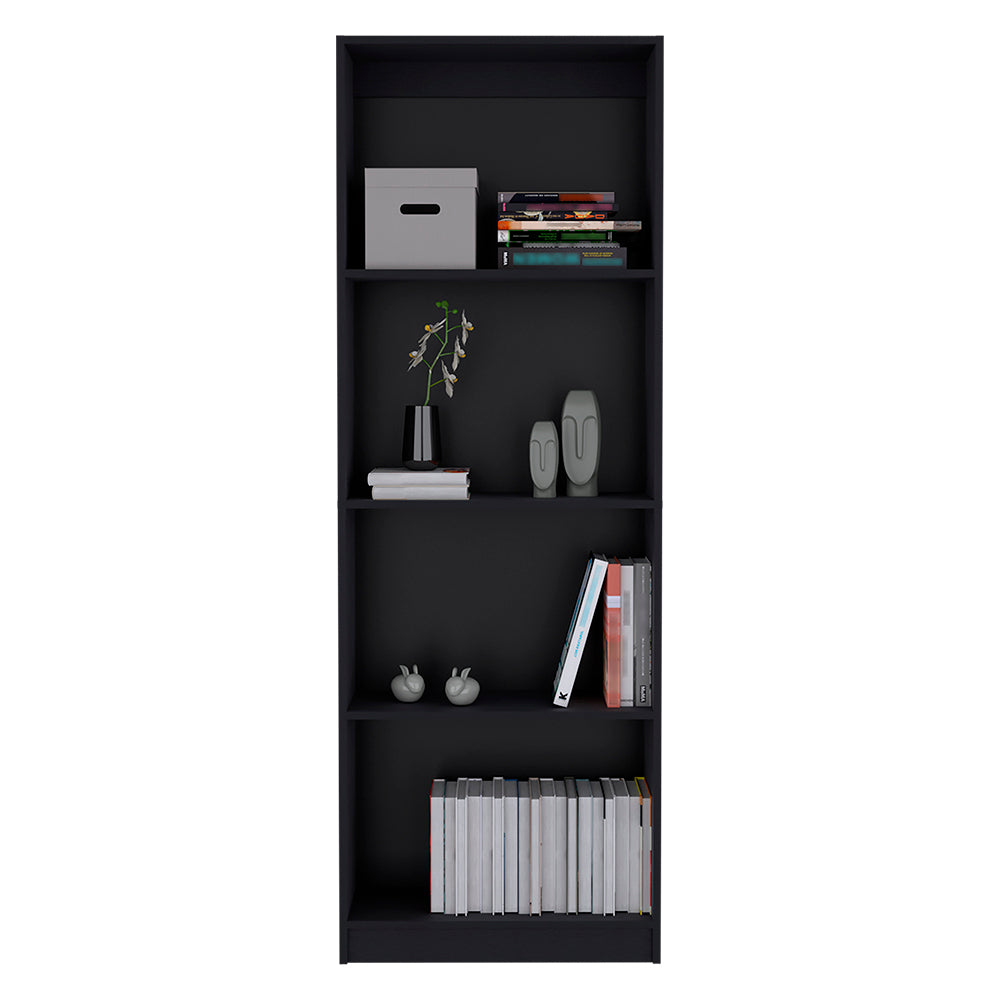 Bookcase Benzoni, Office, Black Black Particle Board Engineered Wood