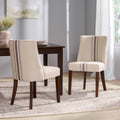 Dining Chair Beige Fabric