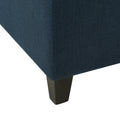 Storage Ottoman Navy Blue Fabric