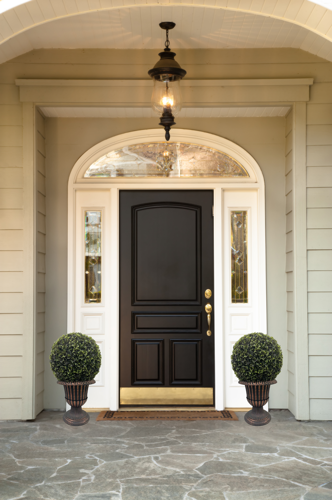 24" Ball Topiary in Bronze Pedestal Pot,