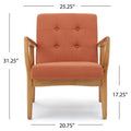 Club Chair Orange Fabric