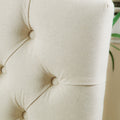 Harriet Kd Tufted Dining - Ivory Fabric