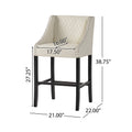 Eaton Barstool Ivory Leather