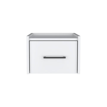 Floating Nightstand Calion, Bedroom, White White Particle Board Engineered Wood