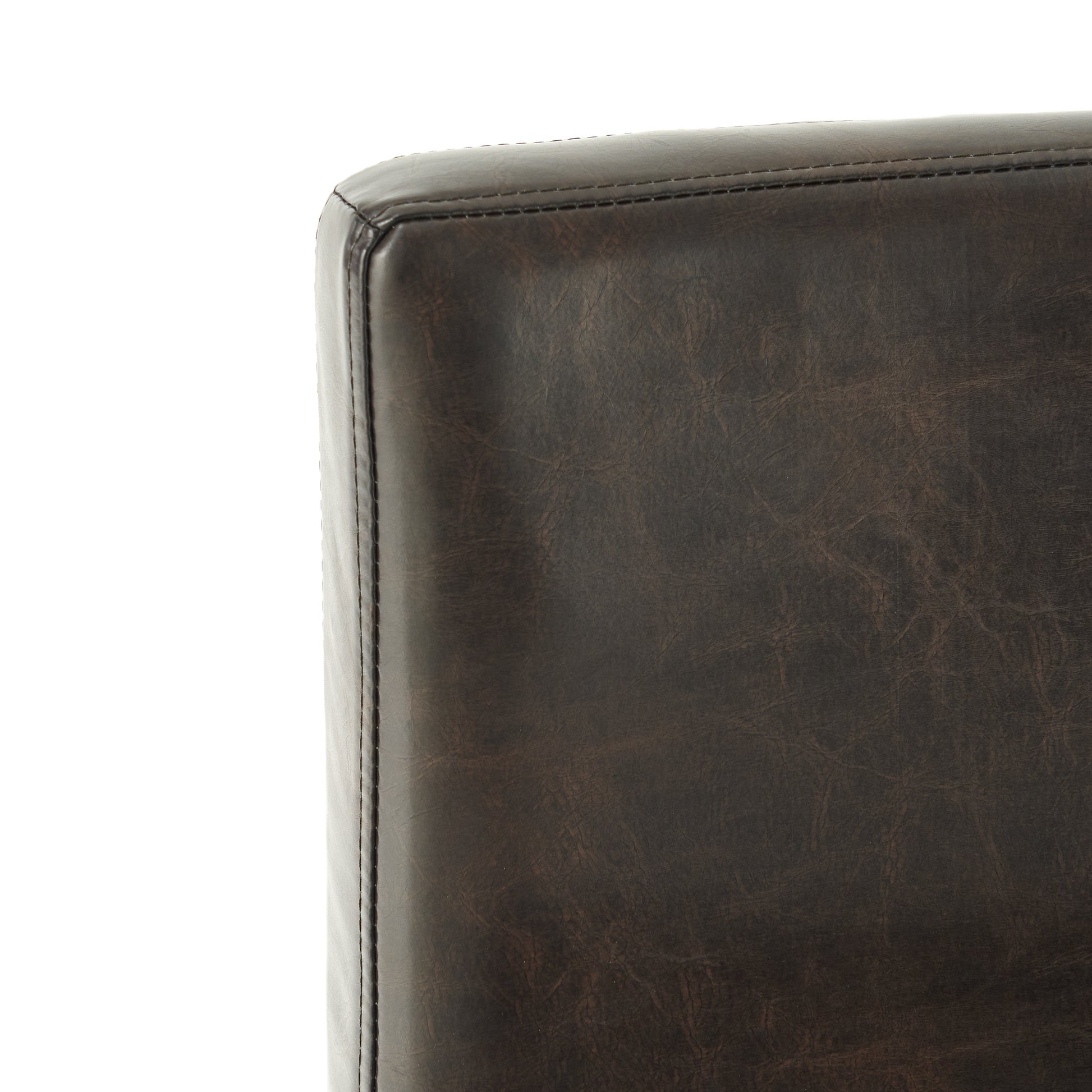 Set Of 2 26" Portman Bonded Leather Counter Height Barstool, Brown Brown Set Of 2 Leather