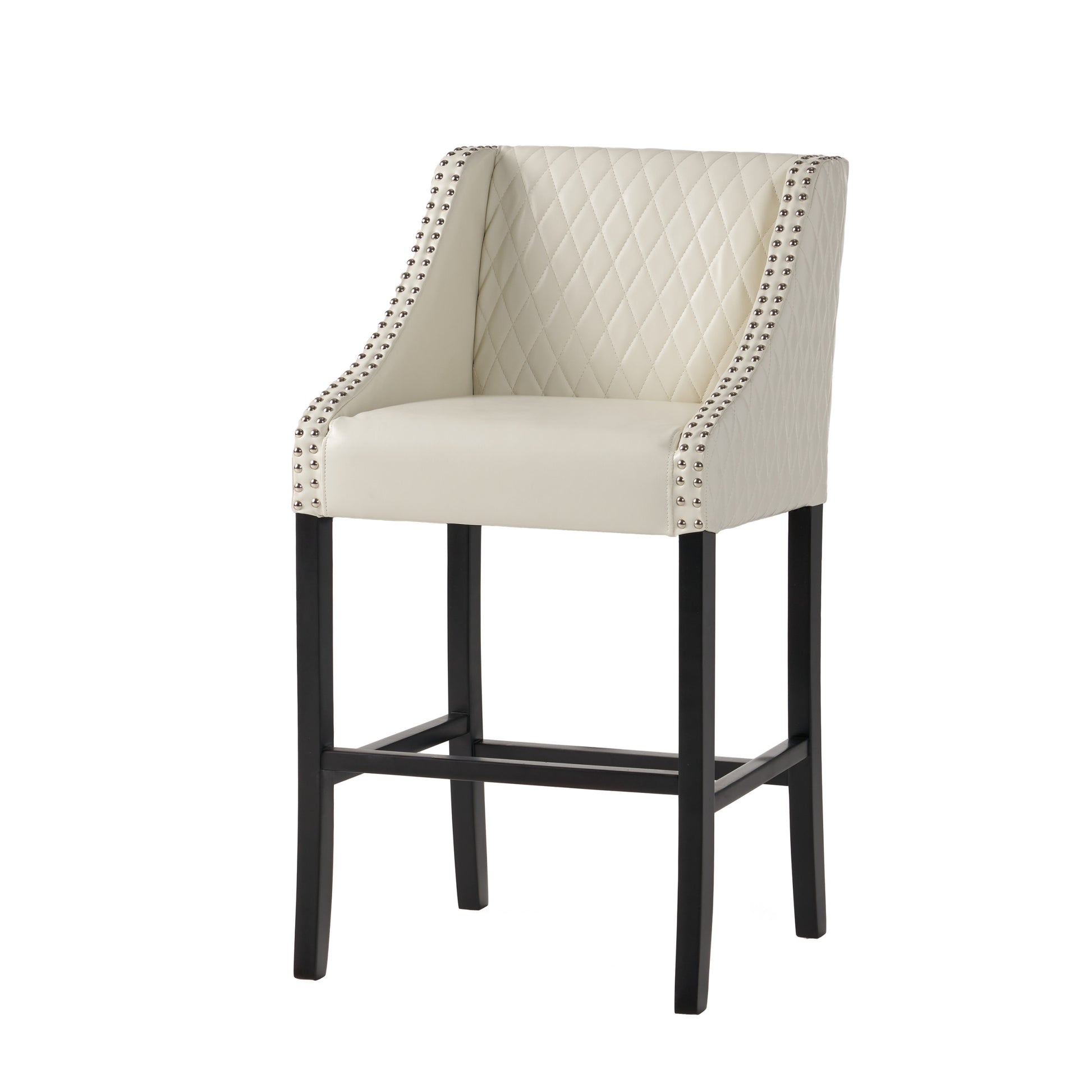 Eaton Barstool Ivory Leather