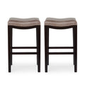 Tiffin Studded Barstool Mp2 Set Of 2 Grey Fabric