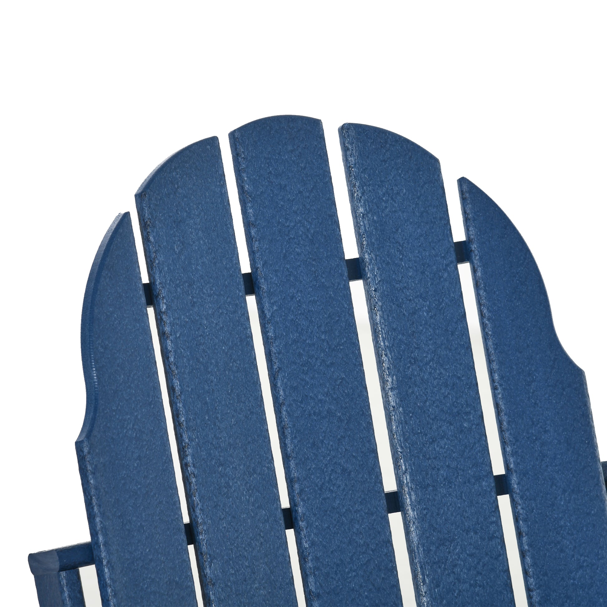 Folding Adirondack Chair, Faux Wood Patio & Fire Pit Chair, Weather Resistant Hdpe For Deck, Outside Garden, Porch, Backyard, Blue Blue Hdpe