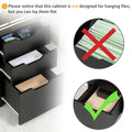 3 Drawer Mobile File Cabinet, Rolling Printer Stand, Vertical Filing Cabinet, Black Black Particle Board