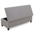 Selma Storage Ottoman V2 Light Grey Fabric