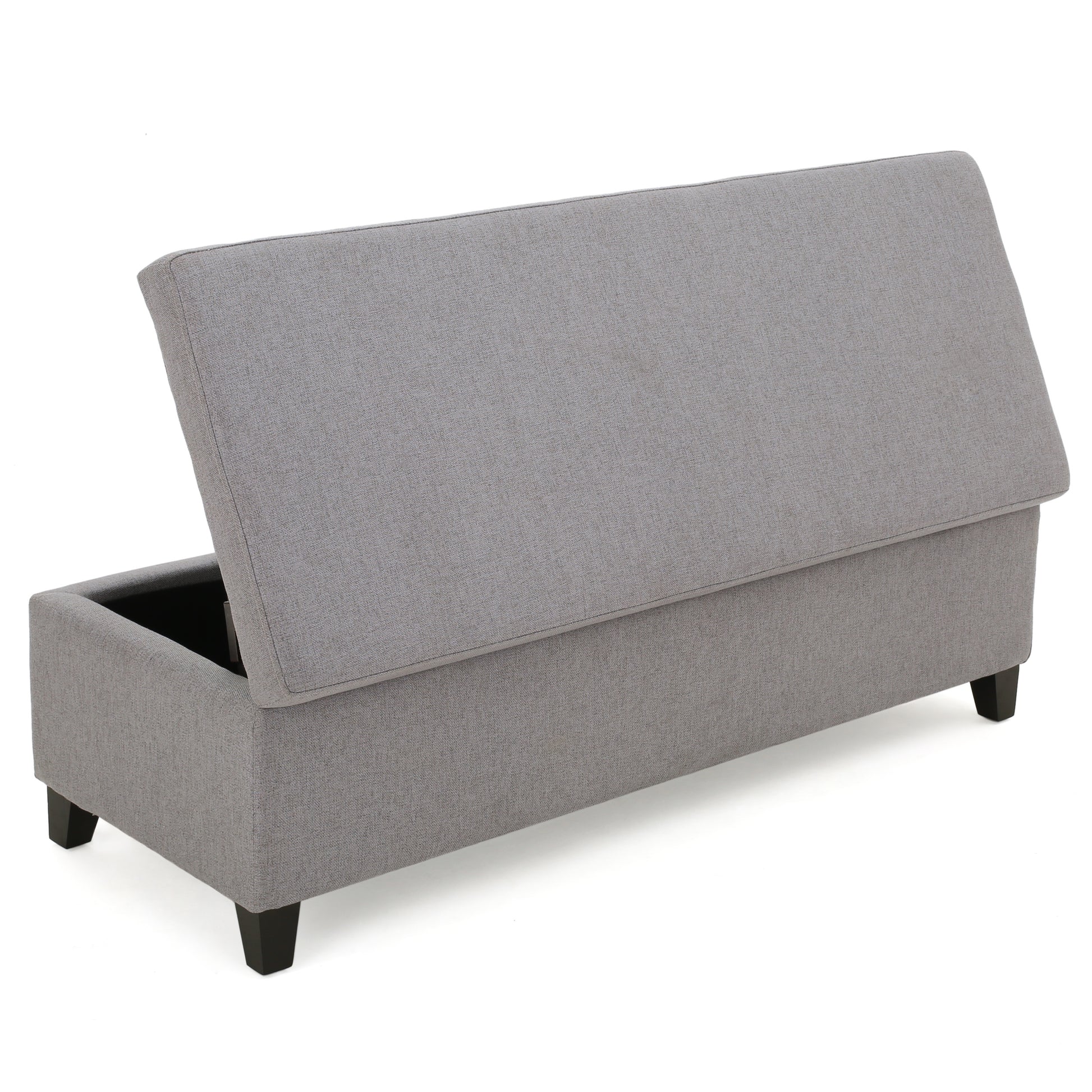 Selma Storage Ottoman V2 Light Grey Fabric