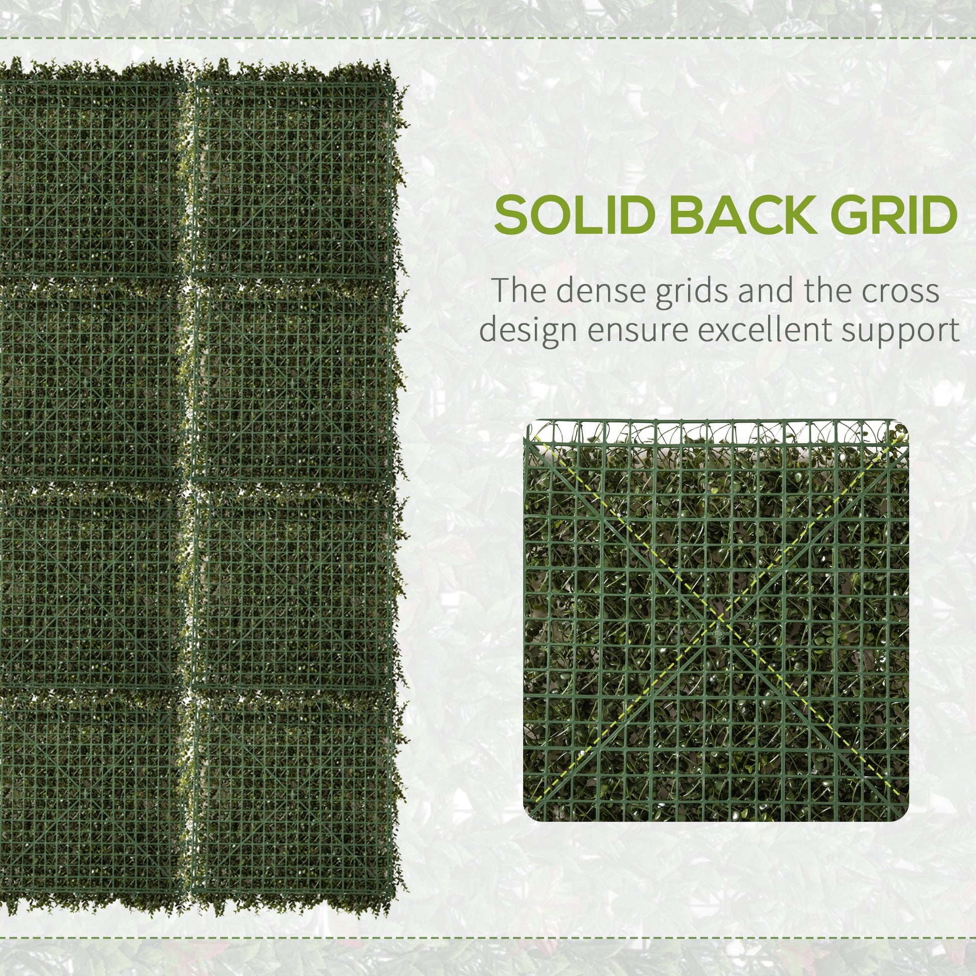 Artificial Grass Wall Panel Backdrop, 12 20" x