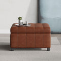 Isabella Ottoman Light Brown Pu