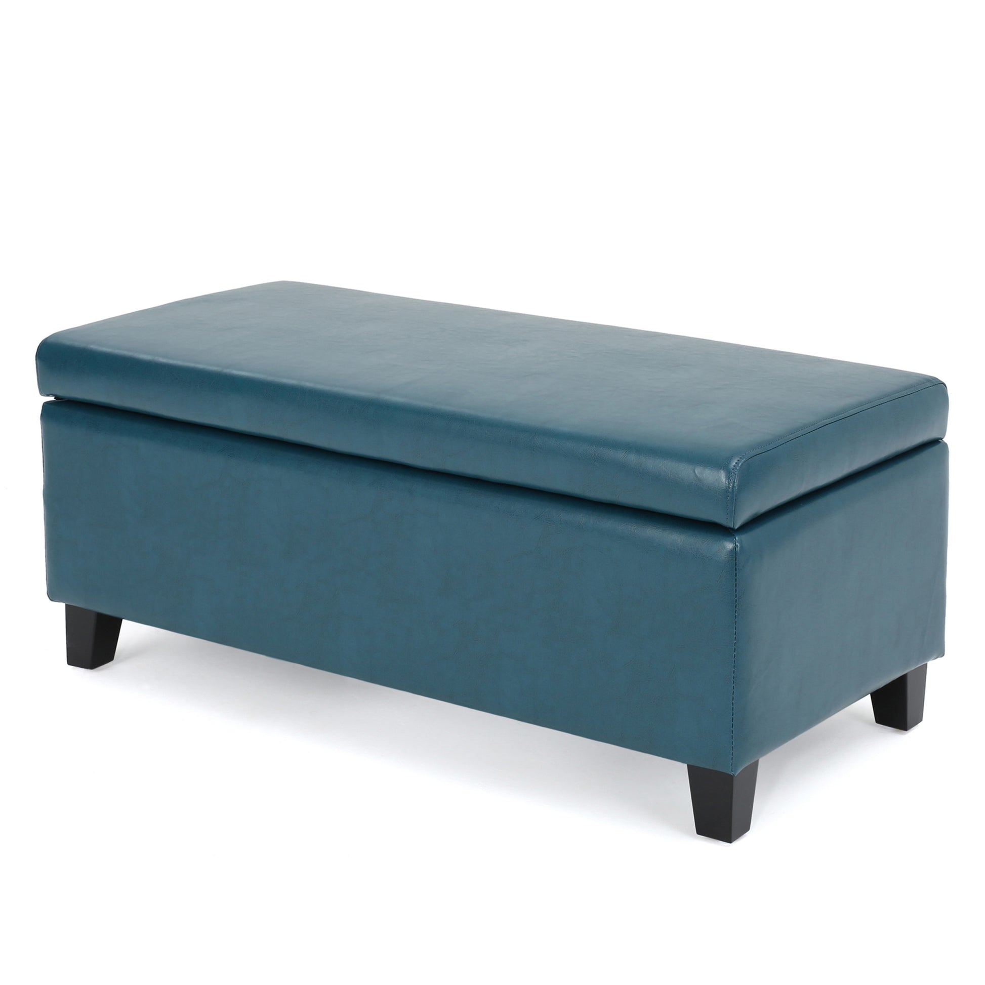 Storage Ottoman Teal Pu