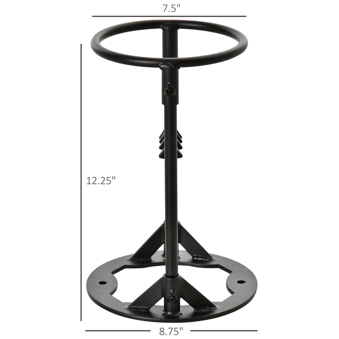 Firewood Kindling Splitter Stand With Hand Guard, Wood Splitter, Carbon Steel Manual Wood Cracker, Log Wedge Cutter, Single Blade, Black, 8.75" Dia X 12.25" H Black Steel