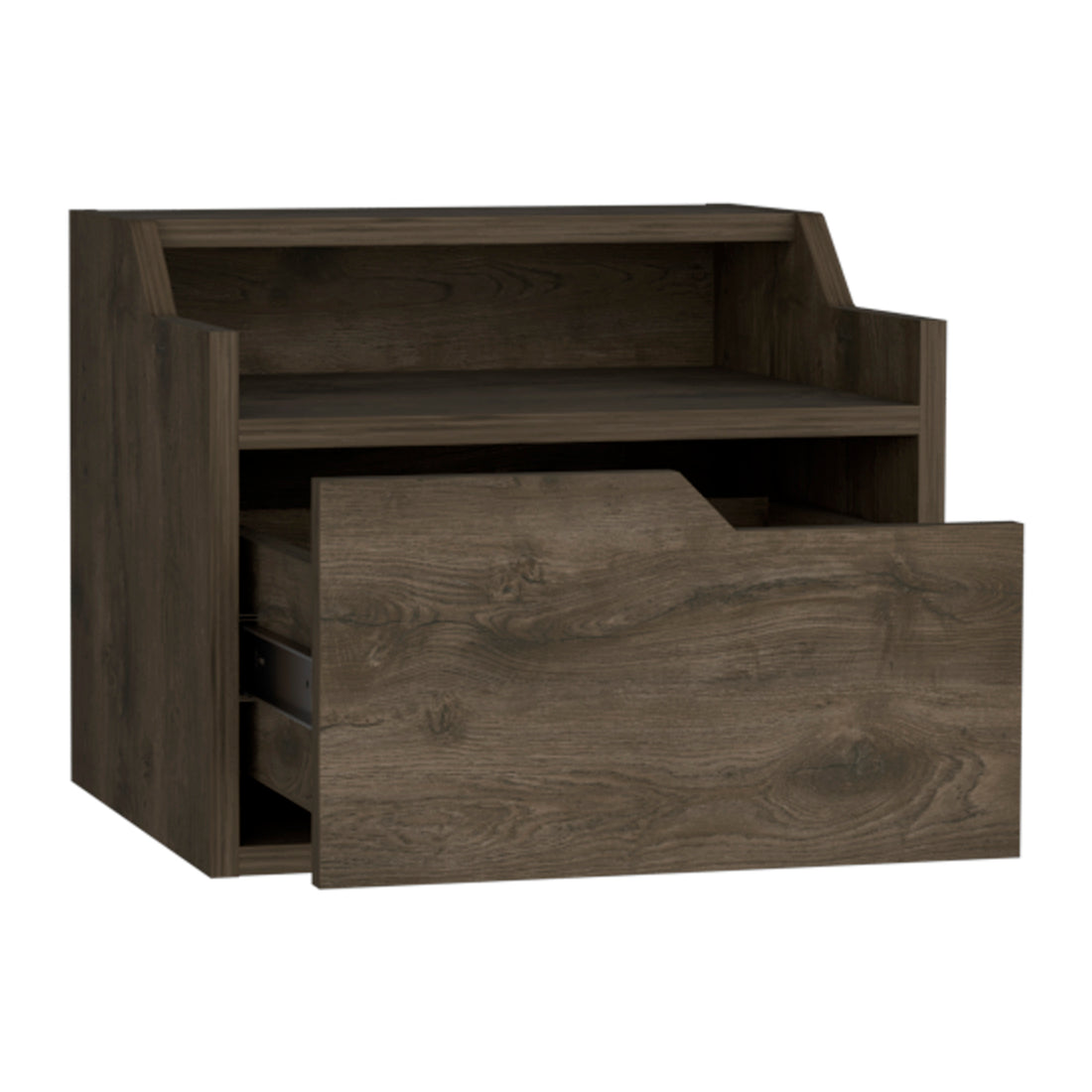 Floating Nightstand Chester, Bedroom, Dark Brown Dark Brown Particle Board Engineered Wood