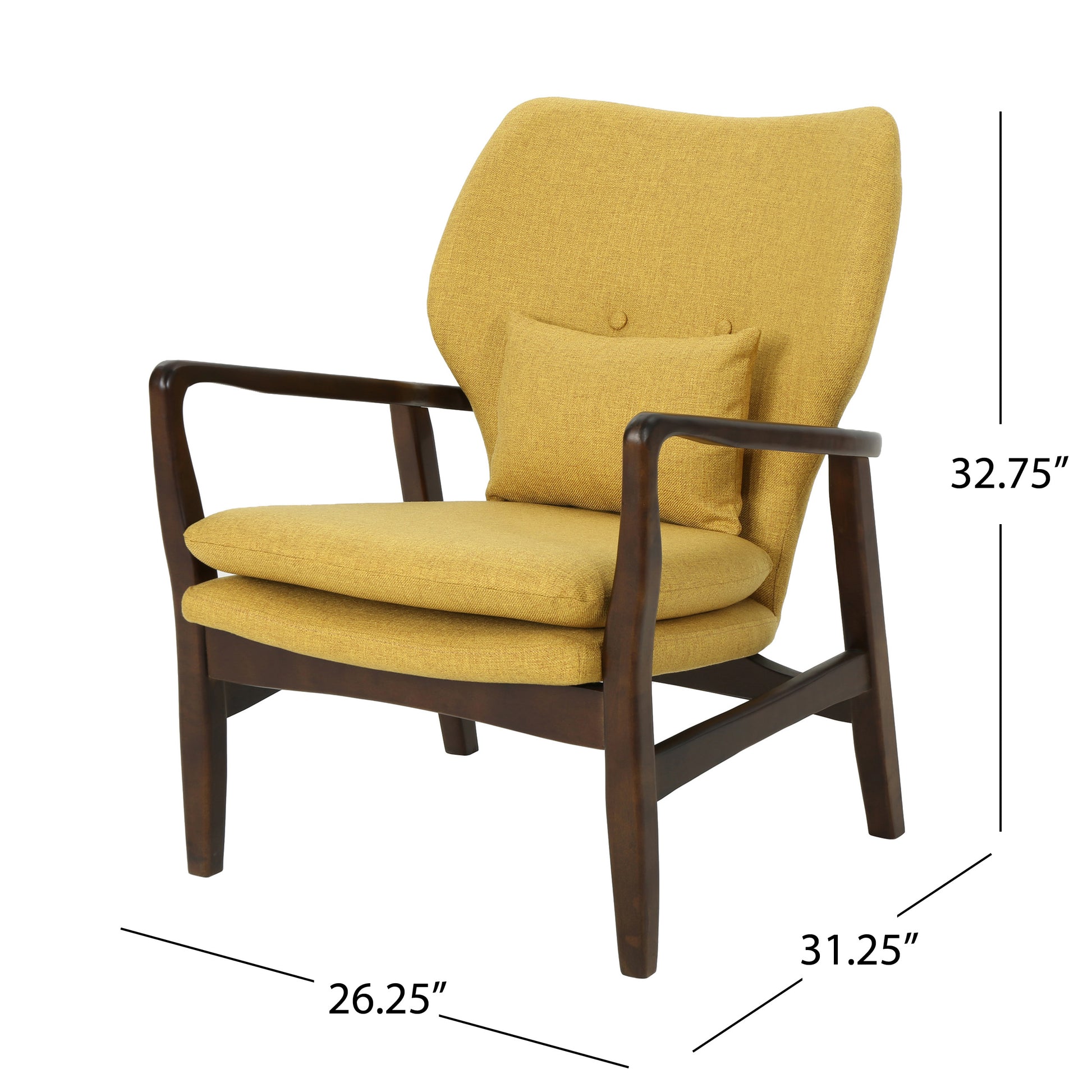 Club Chair Mustard Fabric