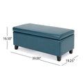 Storage Ottoman Teal Pu