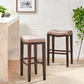 Tiffin Studded Barstool Mp2 Set Of 2 Grey Fabric