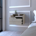 Floating Nightstand Chester, Bedroom, Light Gray Light Gray Particle Board Engineered Wood