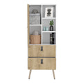 Tall Dresser Magness, Bedroom, White Macadamia Multicolor Particle Board Engineered Wood