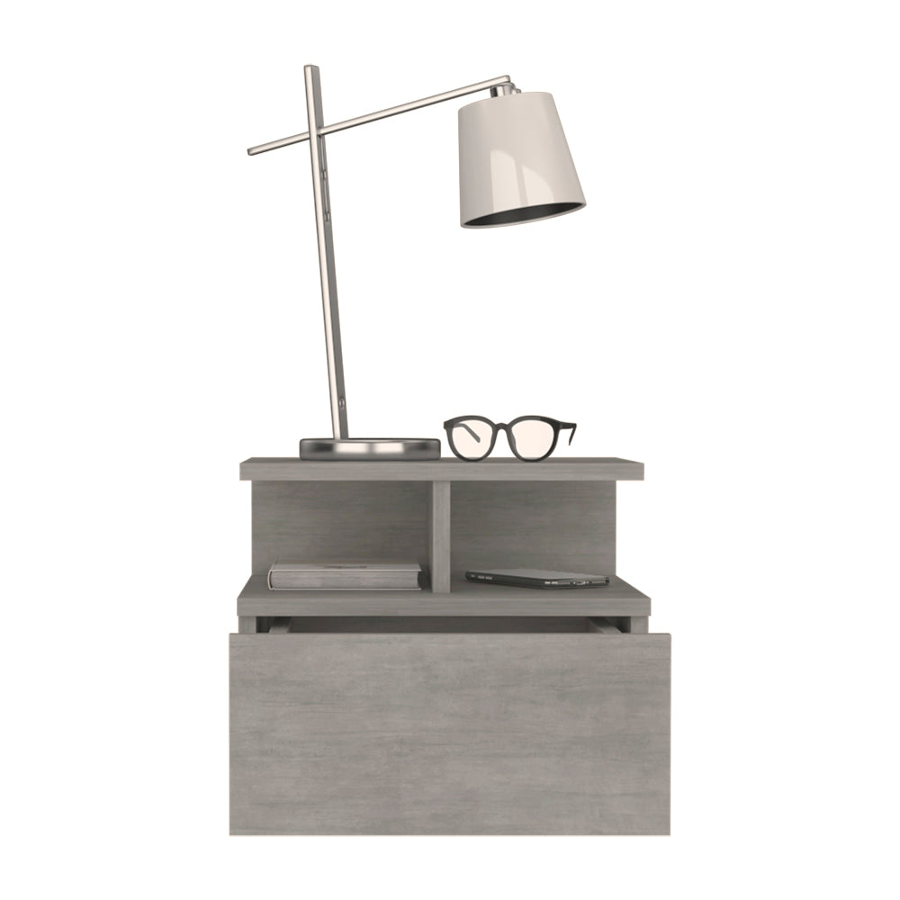 Nightstand Floating Flopini, Bedroom, Concrete Gray Grey Particle Board Engineered Wood