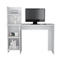 Desk Wichita, Office, White White Particle Board Engineered Wood