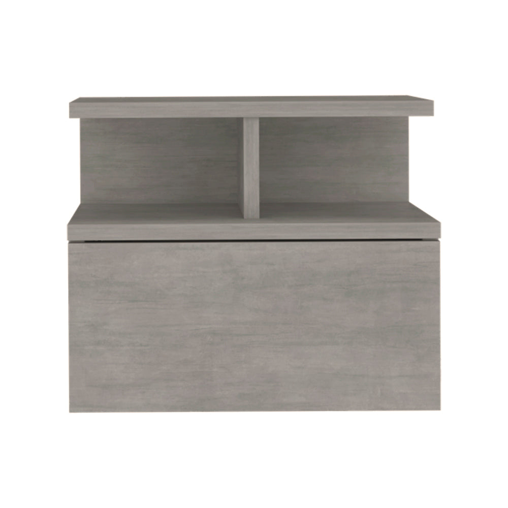 Nightstand Floating Flopini, Bedroom, Concrete Gray Grey Particle Board Engineered Wood