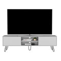 Tv Stand Franklin, Living Room, White White 50 59 Inches Particle Board Engineered Wood