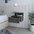 Nightstand Floating Flopini, Bedroom, Smokey Oak Gray Particle Board Engineered Wood