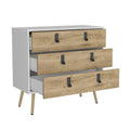 Dresser Magness, Bedroom, White Macadamia Multicolor Particle Board Engineered Wood