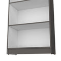 Bookcase 4 Shelves Benzoni, Office, Matt Gray White Multicolor Particle Board Engineered Wood