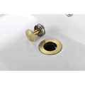 2 Handle Centerset Lead Free Bathroom Faucet, Swivel Spout With Copper Pop Up Drain And 2 Water Supply Lines Brushed Gold Stainless Steel