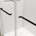 44 48 In. W X 76 In. H Frameless Soft Closing Shower Door, Double Sliding Shower Door, 5 16