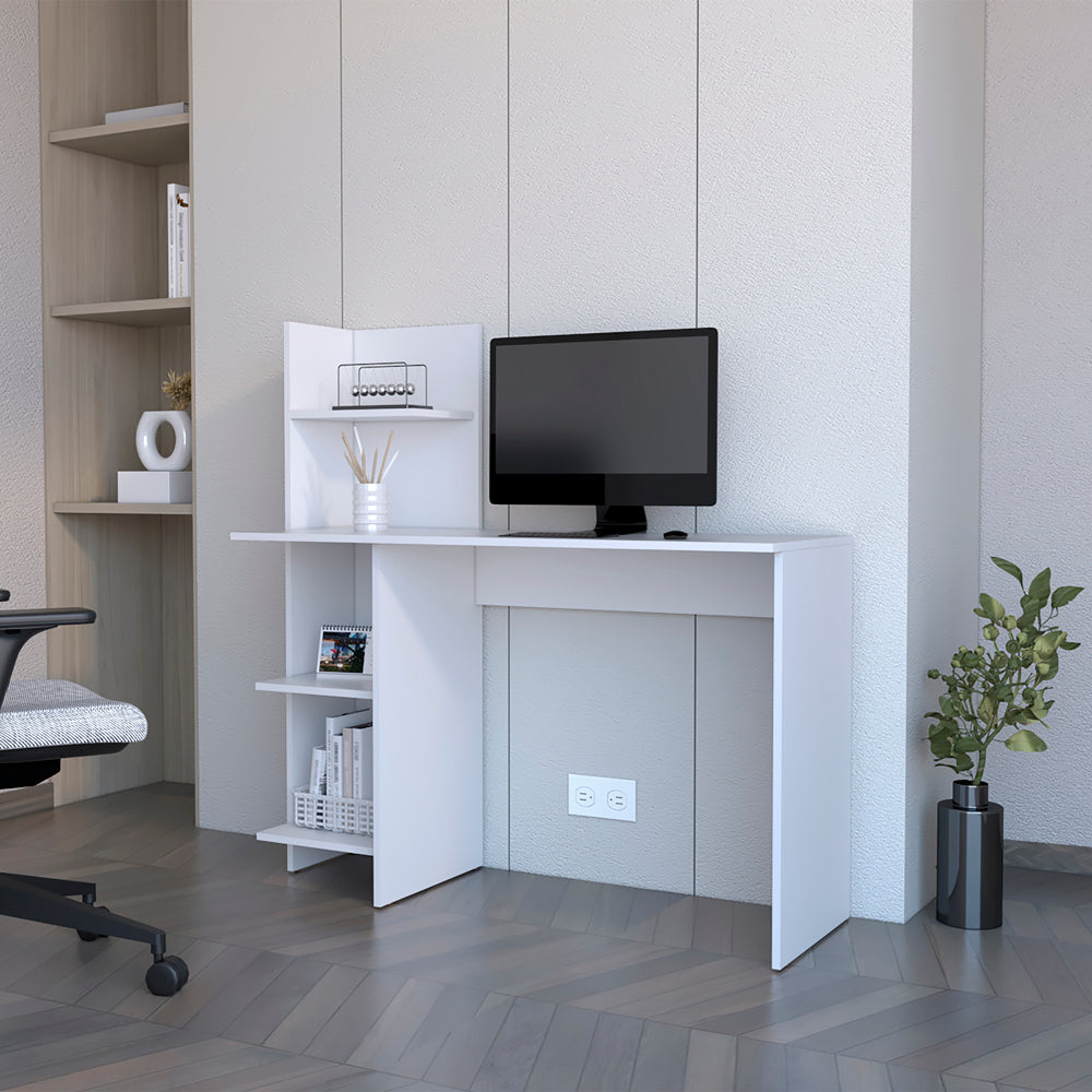 Desk Wichita, Office, White White Particle Board Engineered Wood