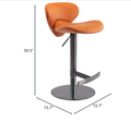 Swivel Titanium Stainless Steel Bar Stools Adjustable Height For Kitchen Counter And Dining Room Brown 1Pc Brown Stainless Steel