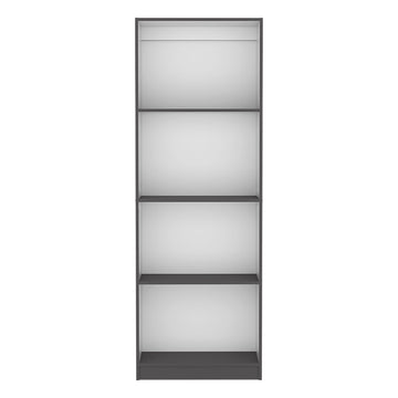 Bookcase Benzoni, Office, Matt Gray White Multicolor Particle Board Engineered Wood