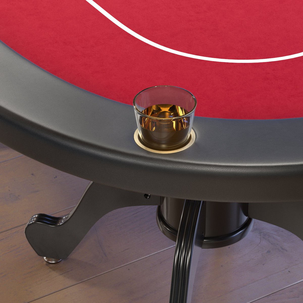 96" Oval Red Aura Texas Holdem Poker Table Curved Legs Casino Dropbox Red Wood