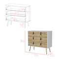 Dresser Magness, Bedroom, White Macadamia Multicolor Particle Board Engineered Wood