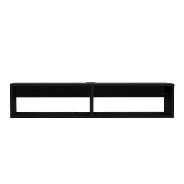 Floating Tv Stand Shelley, Living Room, Black Black 60 69 Inches Particle Board Engineered Wood